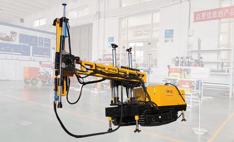 煤礦用跨皮帶履帶式切縫切頂泄壓孔鉆車